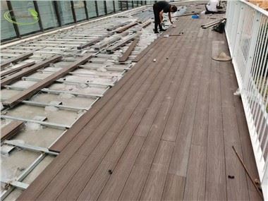 EcoTechWood De Tercera Generación Co-extruido Hueco Redondo Agujero Jardín Cubierta de Piso de Jardín