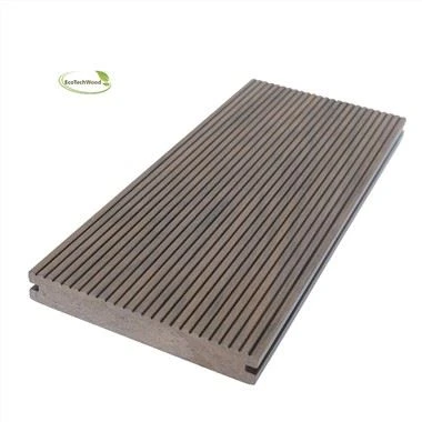 Compuesto de madera y plástico WPC Suelo de tarima maciza Marca Ecowood
